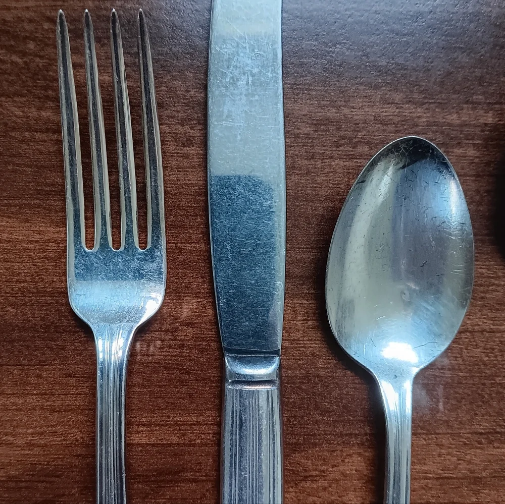 Vintage Wallace Silver 1933 Lenox Silverplated Deerfield Silverware 7 Pc. Set